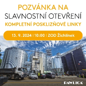 Pozvánka na slavnostní otevření kompletní posklizňové linky v Žichlínku